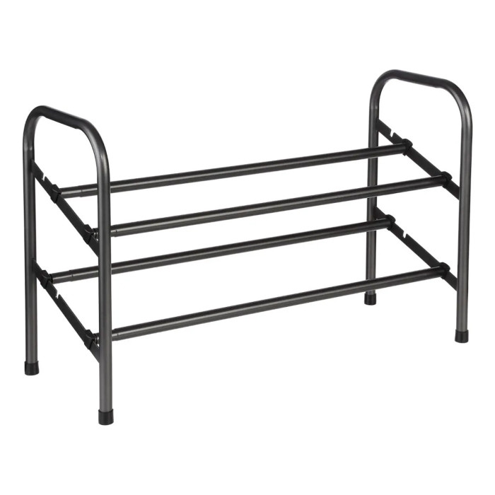 Paris Prix Range-Chaussures Extensible "10 Paires" 112cm Gris