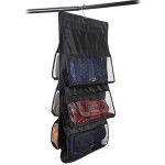paris prix Rangement à Suspendre "6 Sacs à Main" 83cm Noir