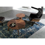 Paris Prix Repose-pieds En Cuir "Otoman" 39cm Chocolat & Naturel