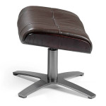 Paris Prix Repose-pieds En Cuir "Otoman" 40cm Chocolat