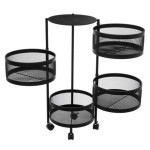 Paris Prix Resserre Rotatif Rond En Métal "Mayaj" 76cm Noir