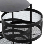 Paris Prix Resserre Rotatif Rond En Métal "Mayaj" 76cm Noir