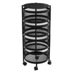 paris prix Resserre Rotatif Rond en Métal "Mayaj" 76cm Noir