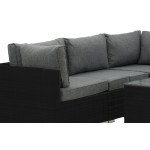 Paris Prix Salon D'Angle De Jardin "Amazona" 237cm Noir