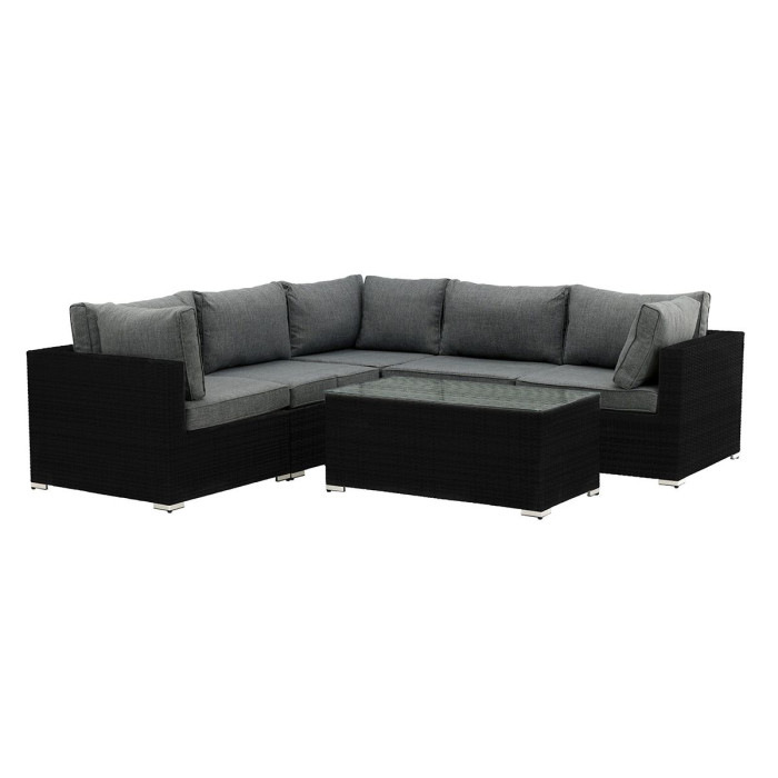 Paris Prix Salon D'Angle De Jardin "Amazona" 237cm Noir
