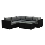paris prix Salon d'Angle de Jardin "Amazona" 237cm Noir