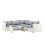 Paris Prix Salon D'Angle De Jardin "Amazona" 249cm Blanc