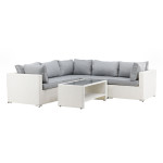 paris prix Salon d'Angle de Jardin "Amazona" 249cm Blanc
