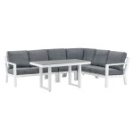paris prix Salon d'Angle de Jardin "Barcelona" 279cm Blanc