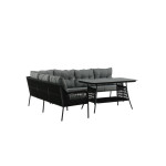 Paris Prix Salon D'Angle De Jardin "Berlin" 196cm Noir