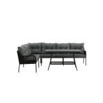 Paris Prix Salon D'Angle De Jardin "Berlin" 196cm Noir
