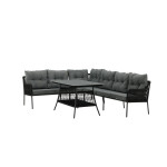 Paris Prix Salon D'Angle De Jardin "Berlin" 196cm Noir