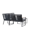 Paris Prix Salon D'Angle De Jardin "Dallas" 169cm Noir