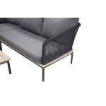 Paris Prix Salon D'Angle De Jardin En Bois "Andorra" 127cm Noir