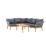 Paris Prix Salon D'Angle De Jardin En Bois "Chania" 210cm Gris