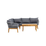 Paris Prix Salon D'Angle De Jardin En Bois "Chania" 210cm Gris
