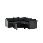 Paris Prix Salon D'Angle De Jardin "Haiti" 194cm Noir