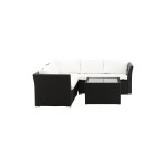 Paris Prix Salon D'Angle De Jardin "Haiti" 194cm Noir & Blanc
