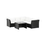 Paris Prix Salon D'Angle De Jardin "Haiti" 194cm Noir & Blanc