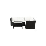 Paris Prix Salon D'Angle De Jardin "Haiti" 194cm Noir & Blanc