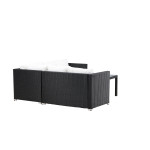 Paris Prix Salon D'Angle De Jardin "Kuba" 180cm Noir & Blanc