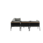 Paris Prix Salon D'Angle De Jardin "Nettan" 226cm Noir