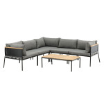 paris prix Salon d'Angle de Jardin "Nettan" 226cm Noir
