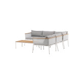 Paris Prix Salon D'Angle De Jardin "Nettan" 233cm Blanc