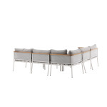 Paris Prix Salon D'Angle De Jardin "Nettan" 233cm Blanc