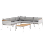 paris prix Salon d'Angle de Jardin "Nettan" 233cm Blanc