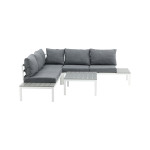 Paris Prix Salon D'Angle De Jardin "Odense" 167cm Blanc & Gris