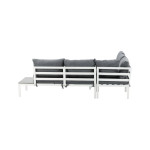 Paris Prix Salon D'Angle De Jardin "Odense" 167cm Blanc & Gris