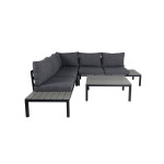 Paris Prix Salon D'Angle De Jardin "Odense" 167cm Noir & Gris