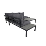 Paris Prix Salon D'Angle De Jardin "Odense" 167cm Noir & Gris
