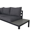 Paris Prix Salon D'Angle De Jardin "Odense" 167cm Noir & Gris
