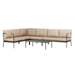 paris prix Salon d'Angle de Jardin "Pehnna" 280cm Noir & Beige