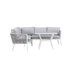 Paris Prix Salon D'Angle De Jardin "Virya" 206cm Blanc & Gris
