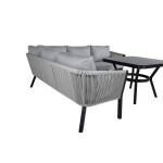 Paris Prix Salon D'Angle De Jardin "Virya" 206cm Noir & Gris