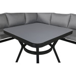 Paris Prix Salon D'Angle De Jardin "Virya" 206cm Noir & Gris