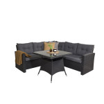 Paris Prix Salon D'Angle De Jardin "Watford" 197cm Noir