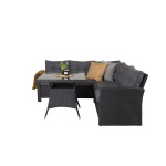 Paris Prix Salon D'Angle De Jardin "Watford" 197cm Noir