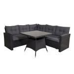 paris prix Salon d'Angle de Jardin "Watford" 197cm Noir