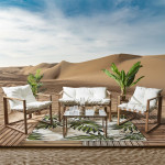 Paris Prix Salon De Jardin 4 Places "Cagliari" 118cm Blanc