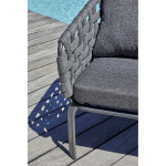 Paris Prix Salon De Jardin 4 Places "Camargue" 137cm Gris Anthracite