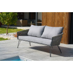 Paris Prix Salon De Jardin 4 Places "Capri" 161cm Gris Anthracite