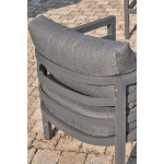 Paris Prix Salon De Jardin 4 Places "Lisbonne" 132cm Gris Anthracite