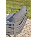 Paris Prix Salon De Jardin 4 Places "Lisbonne" 132cm Gris Anthracite