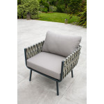 Paris Prix Salon De Jardin 5 Places "Antibes" 179cm Gris