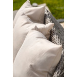 Paris Prix Salon De Jardin 5 Places En Résine Tressée "Isa" 160cm Gris