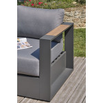 Paris Prix Salon De Jardin 5 Places "Mandelieu" 225cm Gris Anthracite